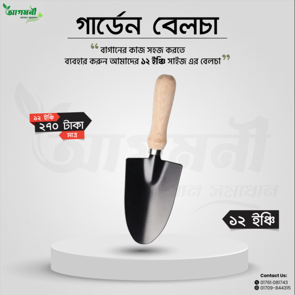 স্টিলের গার্ডেন বেলচা ১২ ইঞ্চি
